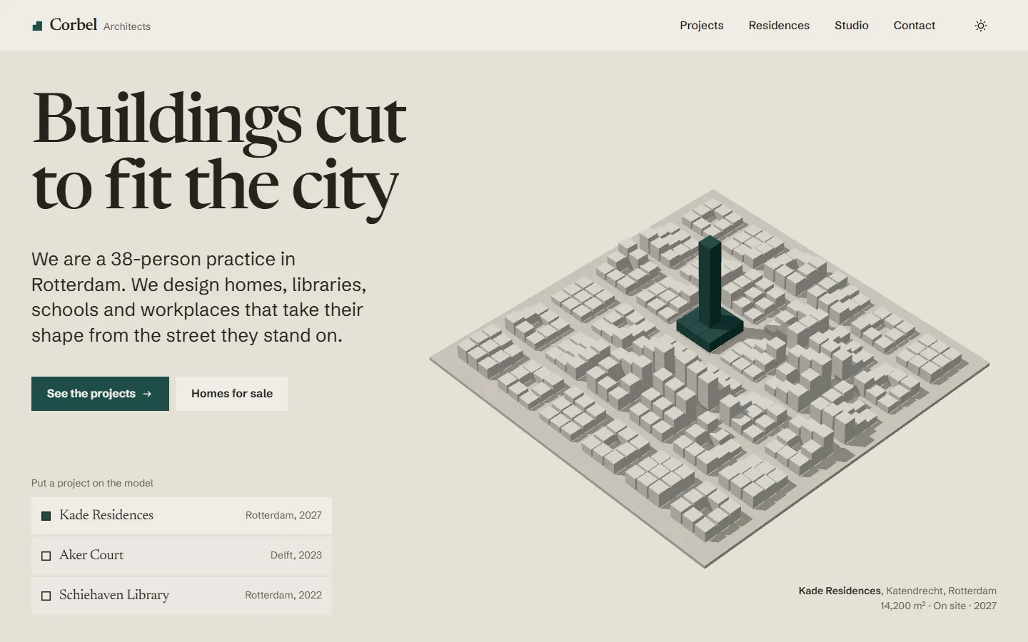Atrium home page, light theme, at 1440 pixels wide