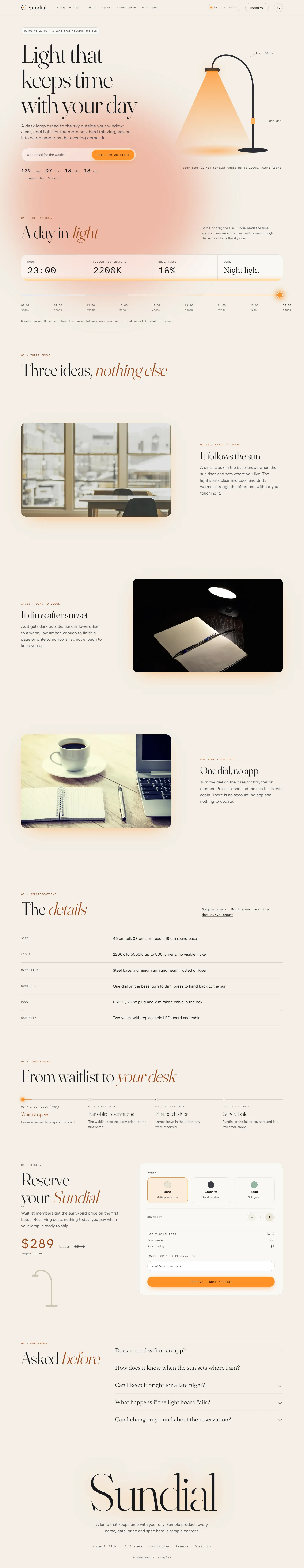 Daylight home page, light theme, at 1440 pixels wide