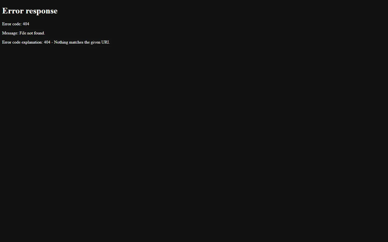 Casa Anil: 404 page, dark theme