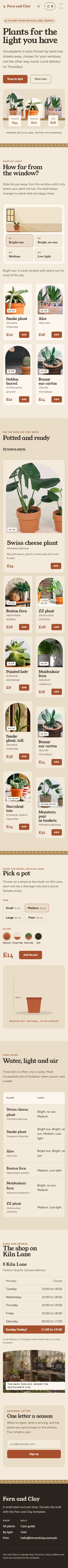 Fern and Clay on a phone, 390 pixels wide