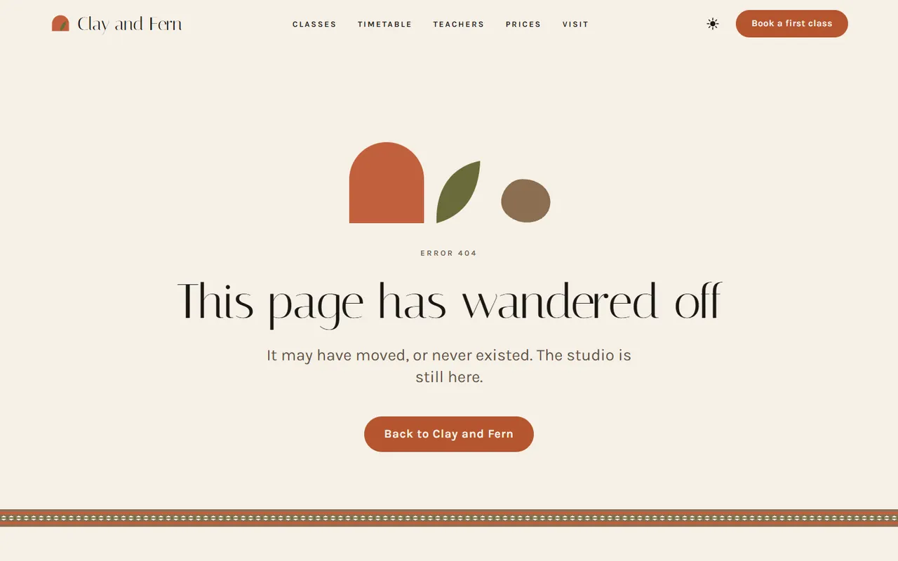 Clay and Fern: 404 page
