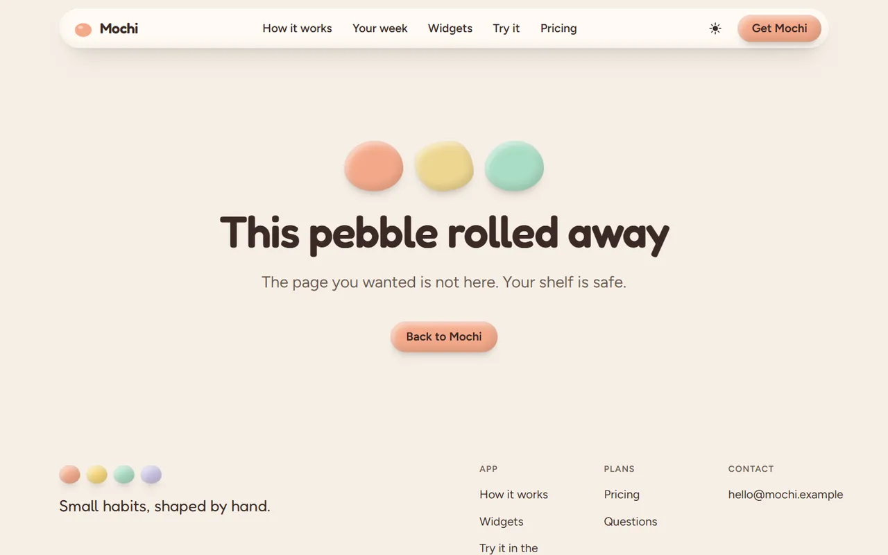 Mochi: 404 page