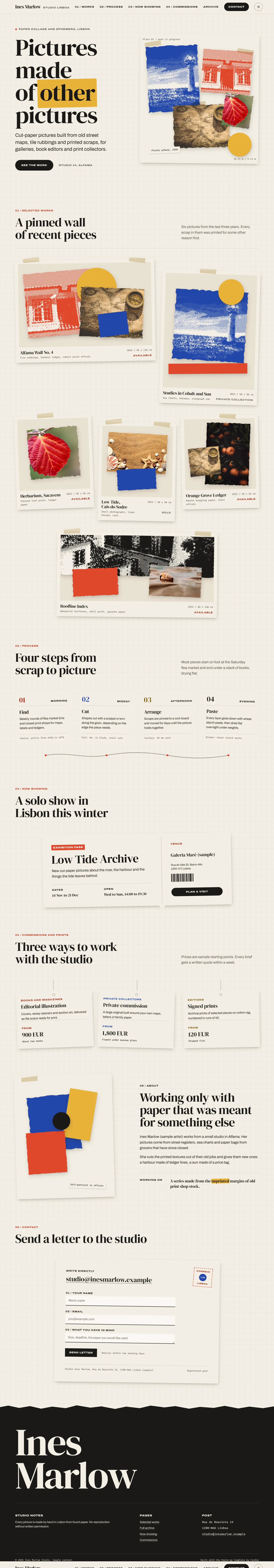 Paste-up home page, light theme, at 1440 pixels wide