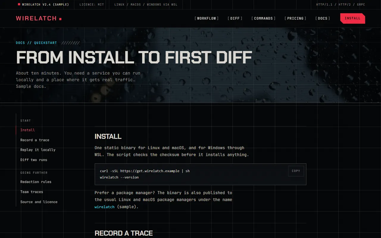 Latch: docs page