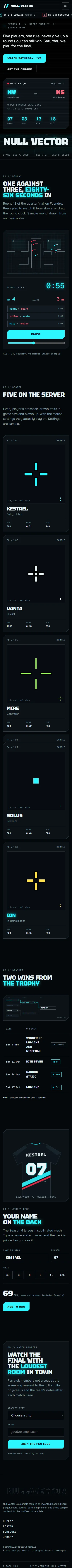Null Vector on a phone, 390 pixels wide