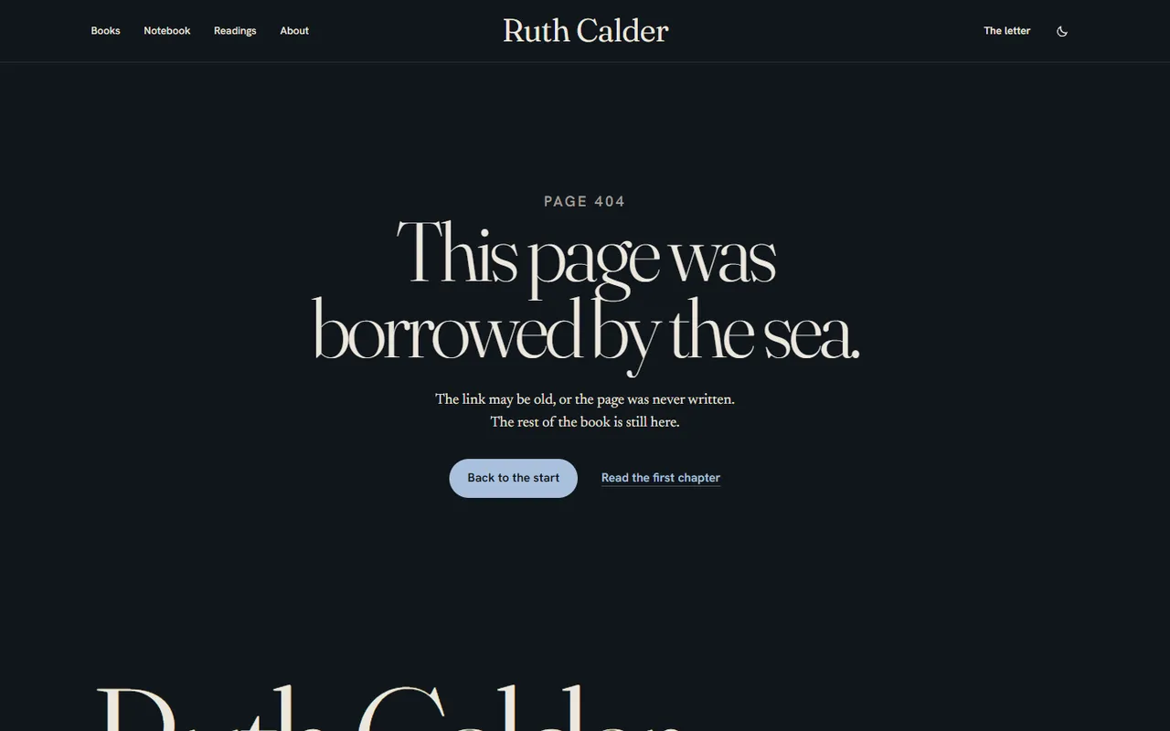 Margin: 404 page, dark theme