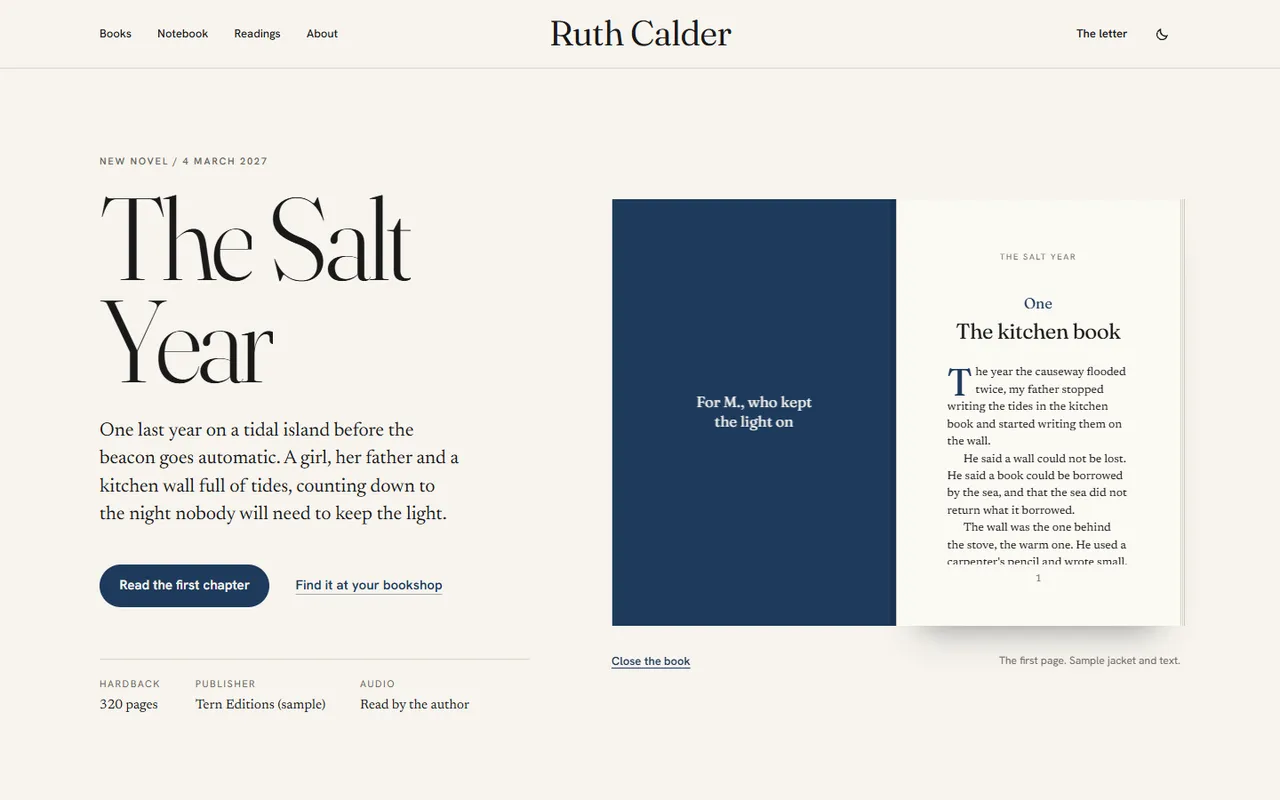 Margin home page, light theme