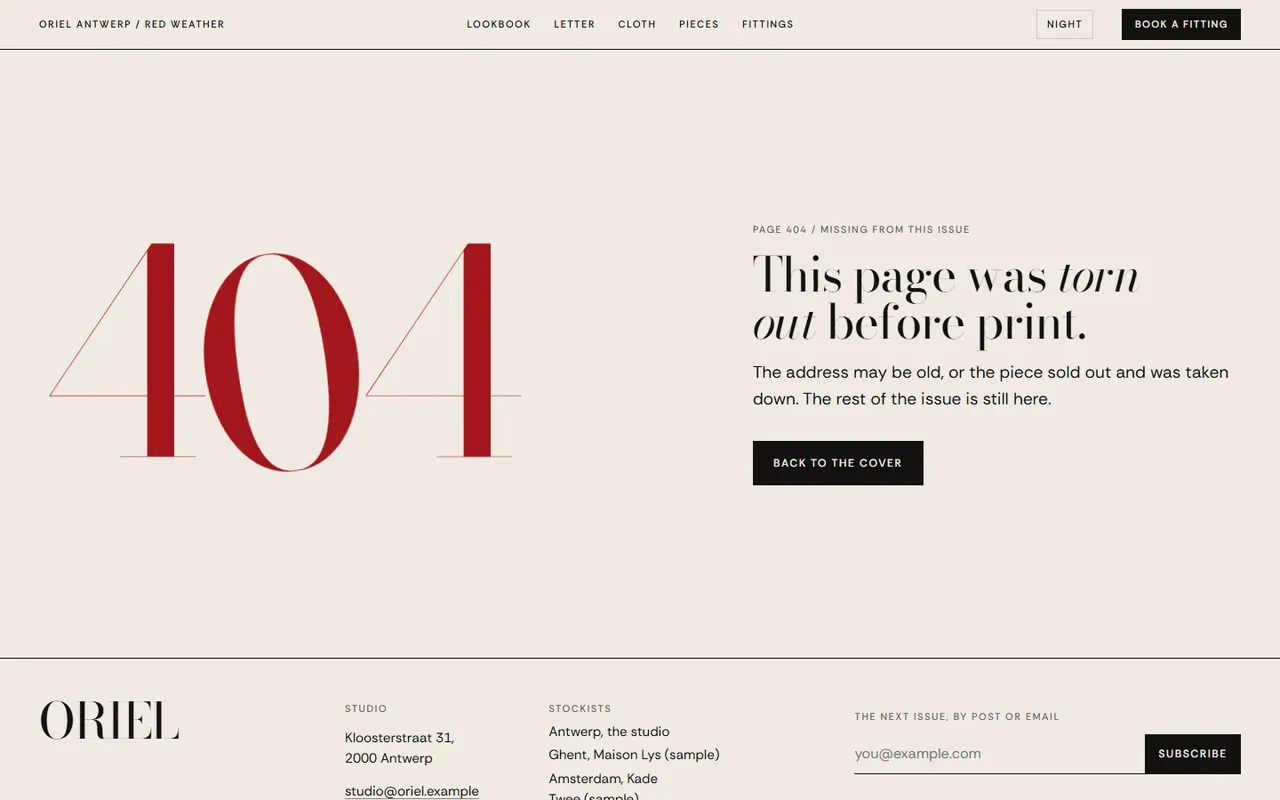 Issue: 404 page
