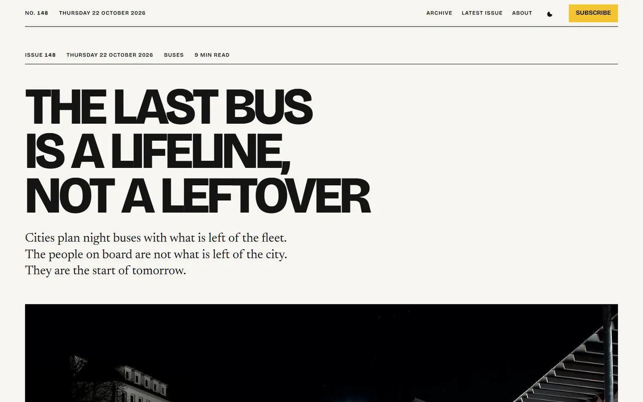 Dispatch: issue page