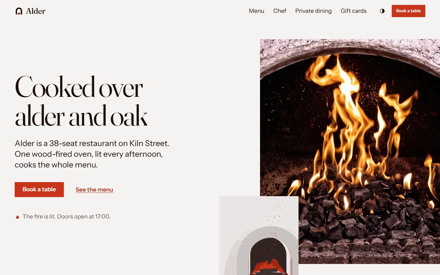 Alder home page, light theme, at 1440 pixels wide