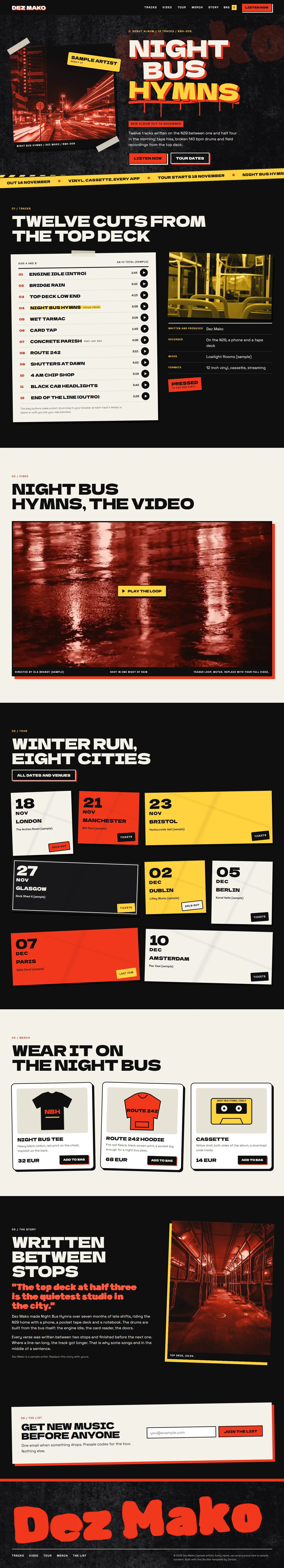 Shutter home page, light theme, at 1440 pixels wide