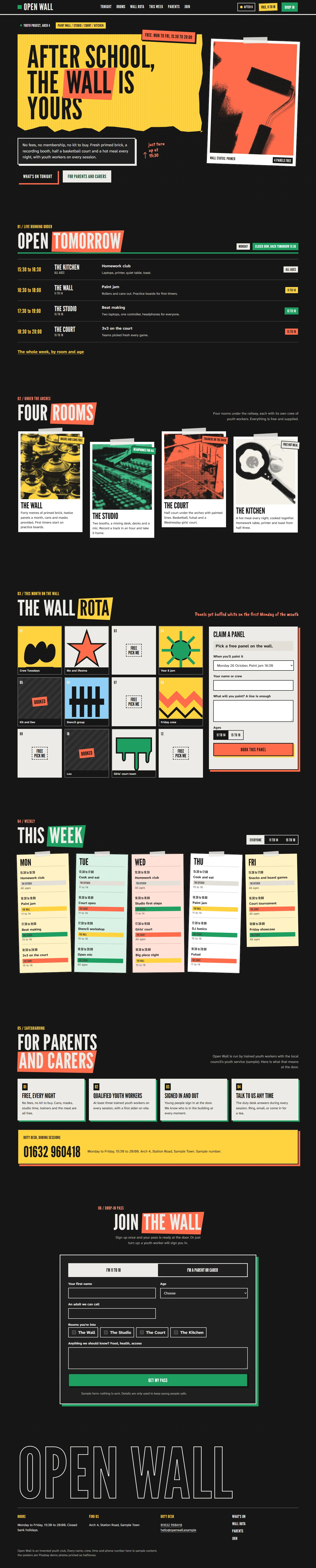 Fresh Coat home page, dark theme, at 1440 pixels wide