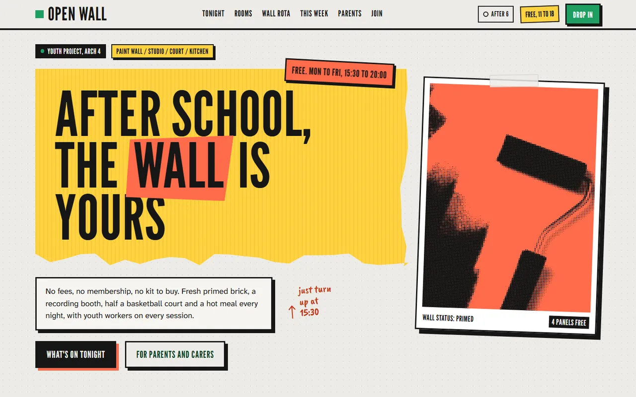 Fresh Coat home page, light theme