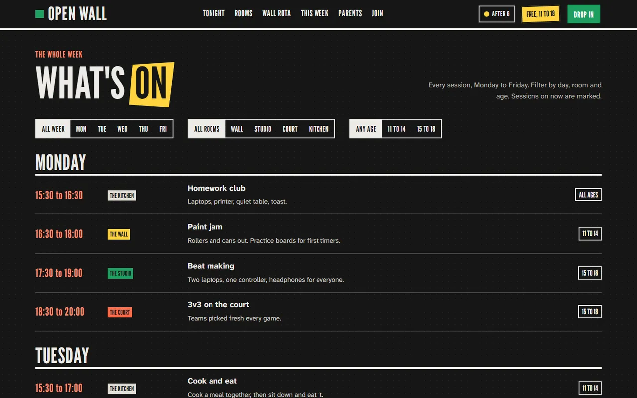 Fresh Coat: whats on page, dark theme
