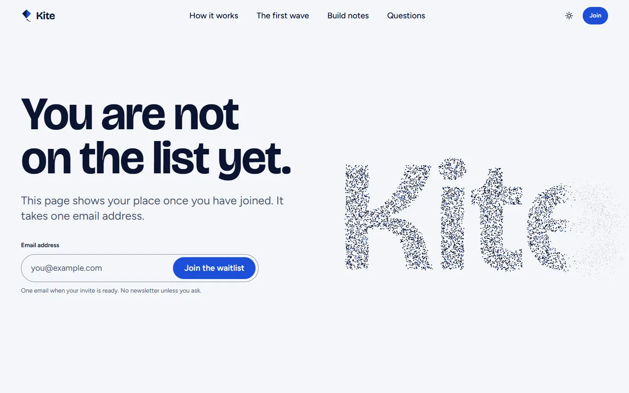 Kite: joined light page