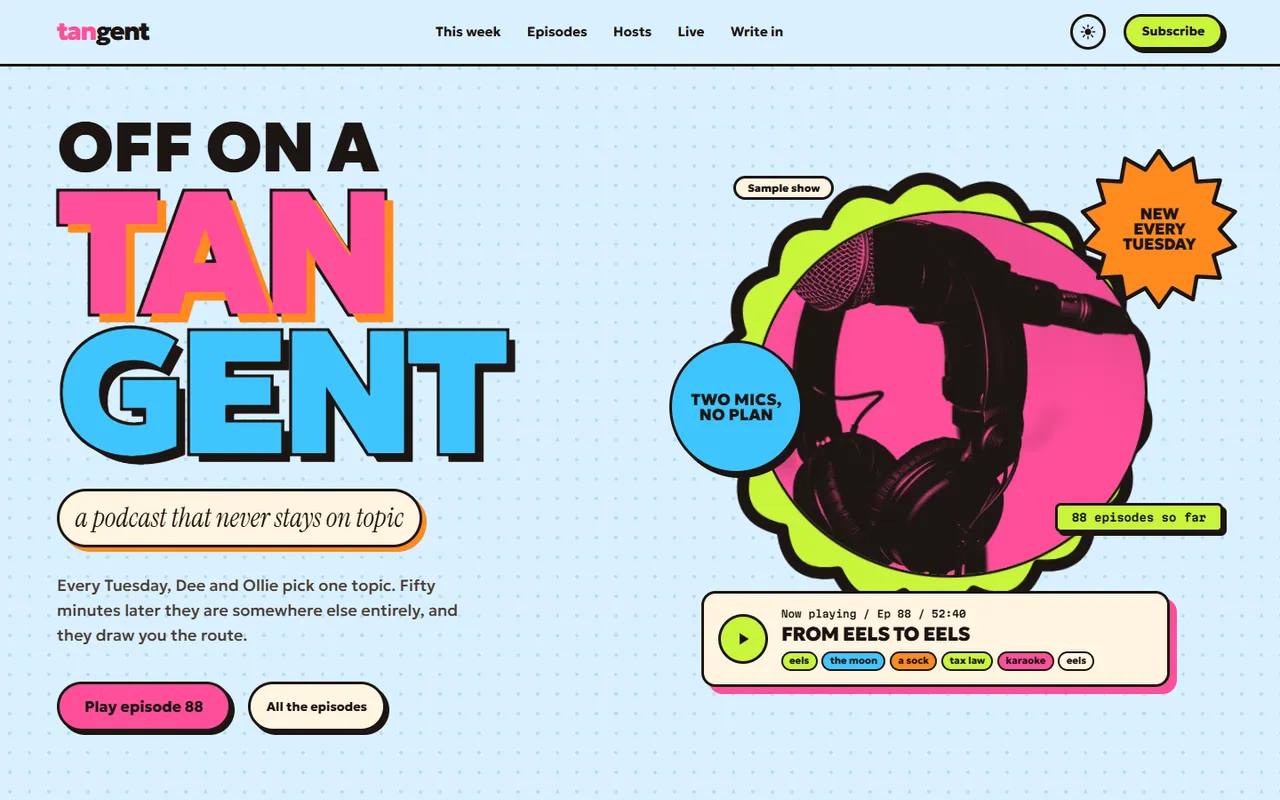 Sidetrack home page, light theme