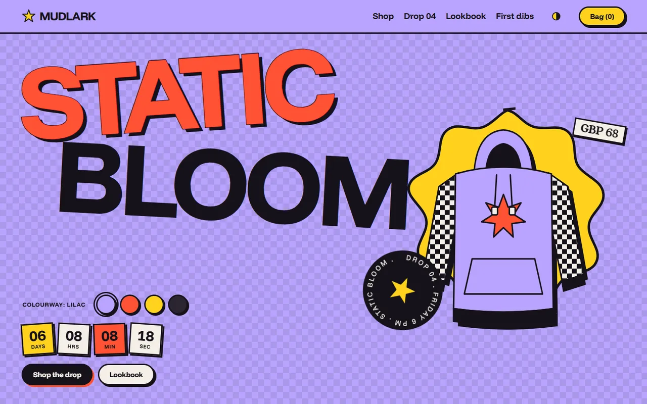 Loudmouth home page, light theme