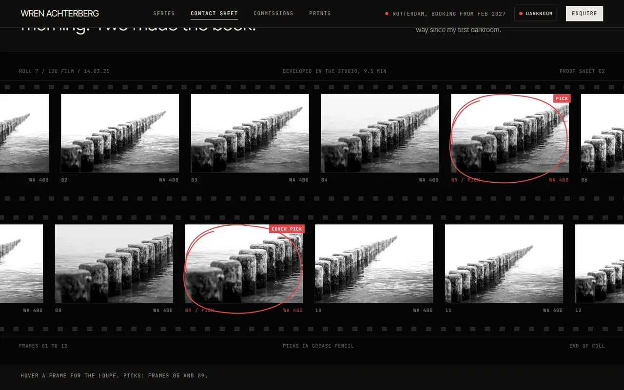 Darkroom: sheet page, dark theme