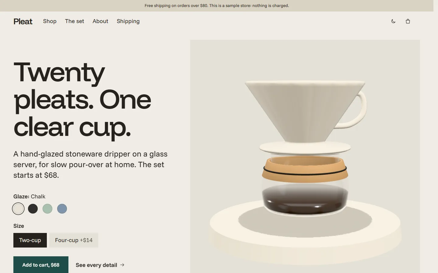 Orbit home page, light theme, at 1440 pixels wide