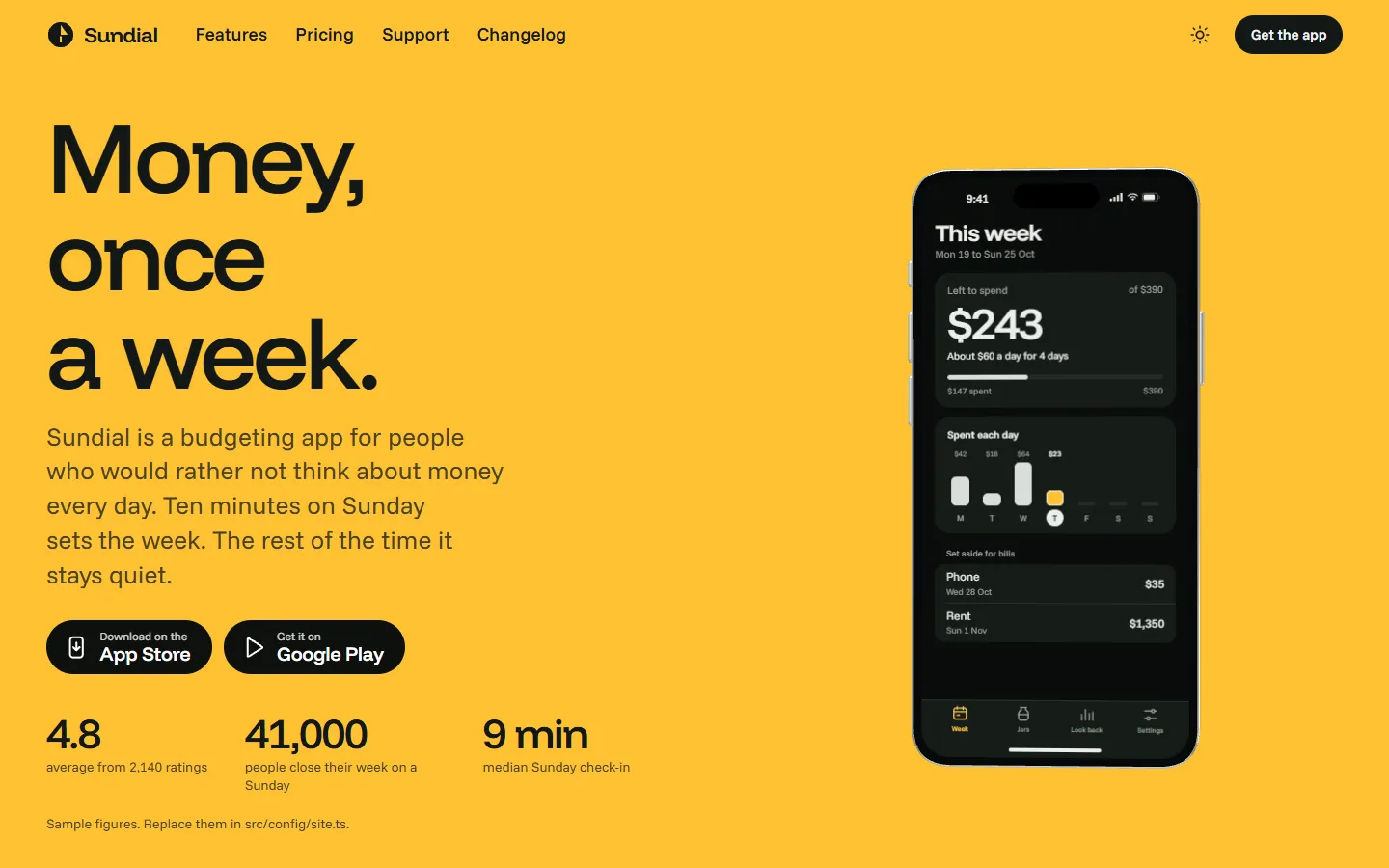 Pocket home page, dark theme, at 1440 pixels wide