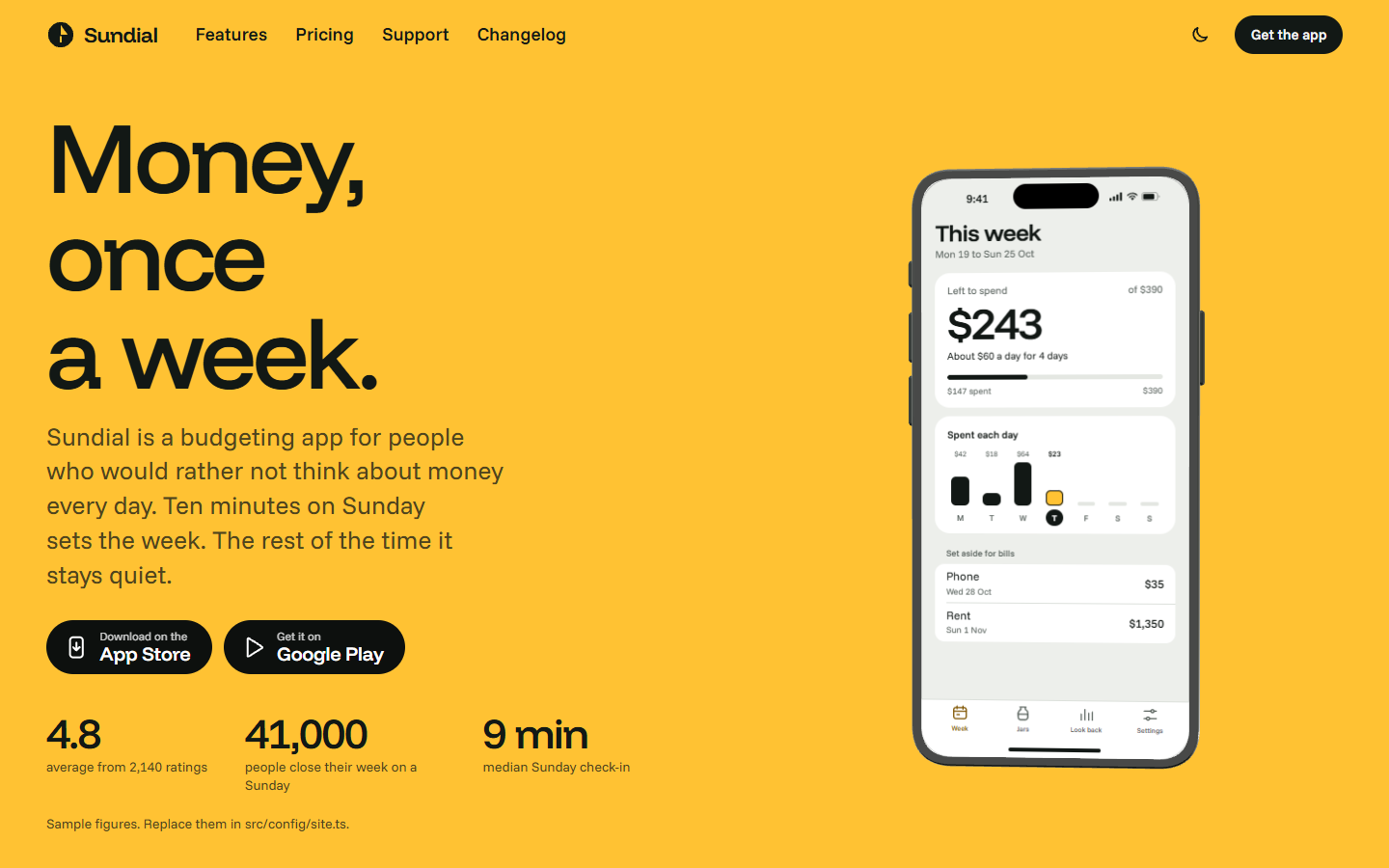 Pocket home page, light theme