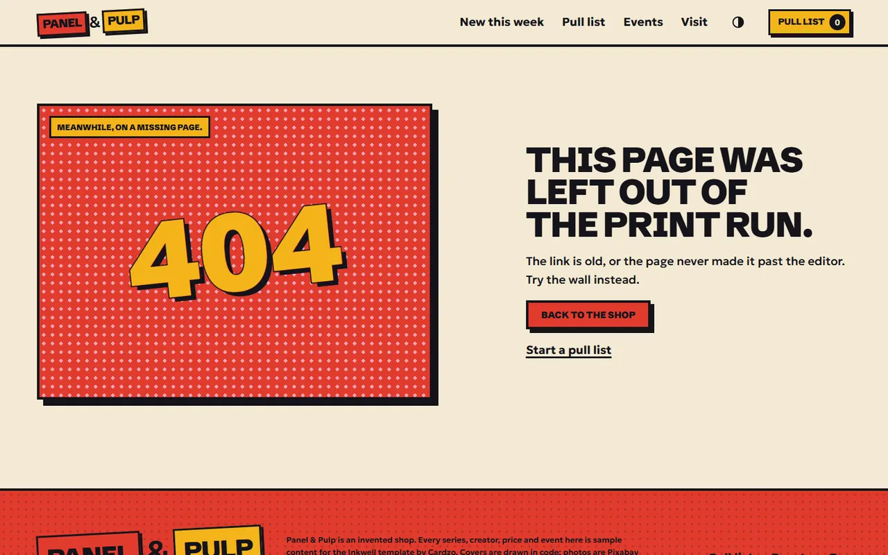 Inkwell: 404 page