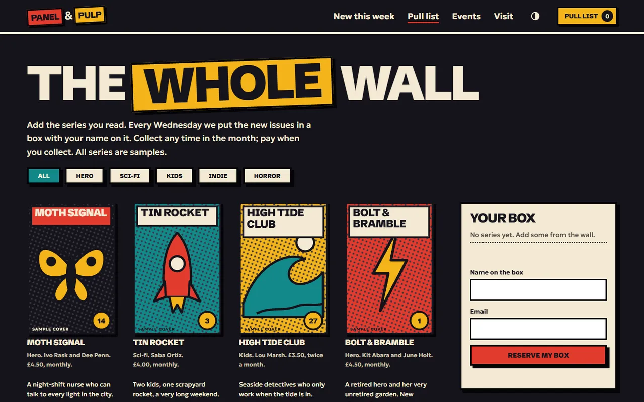 Inkwell: pull page, dark theme