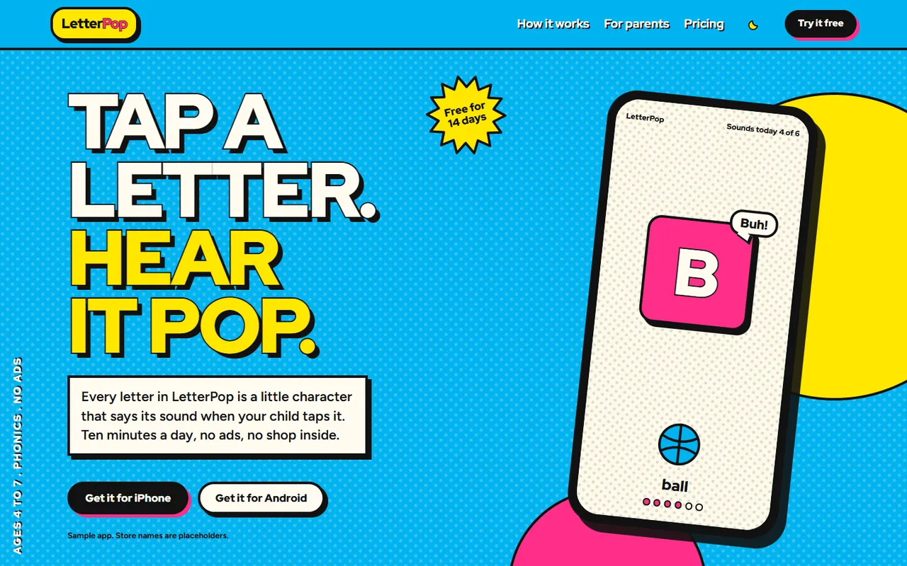 Popsicle home page, light theme