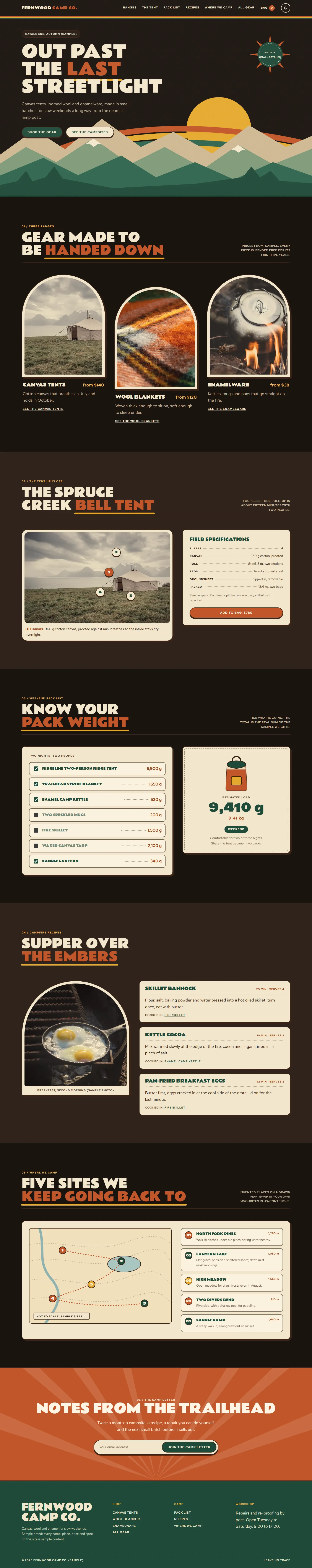 Trailhead home page, dark theme, at 1440 pixels wide
