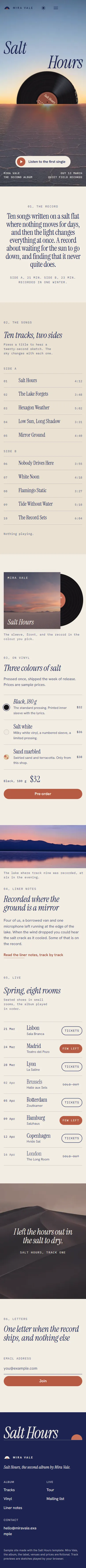 Salt Hours on a phone, 390 pixels wide