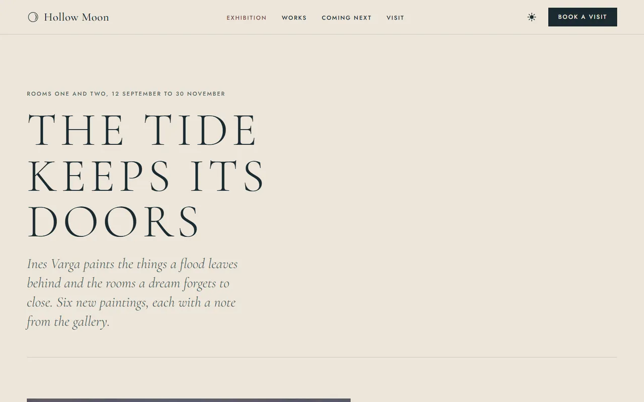 Hollow Moon: exhibition page
