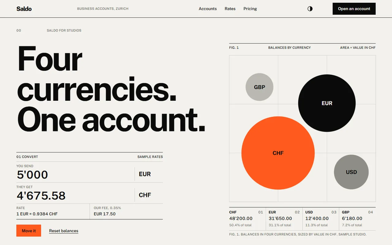 Raster home page, light theme