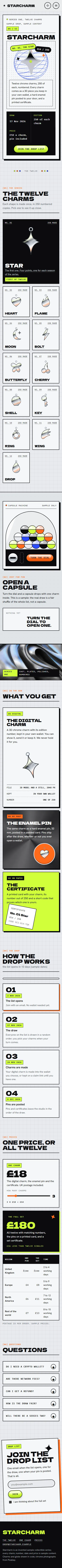 Starcharm on a phone, 390 pixels wide